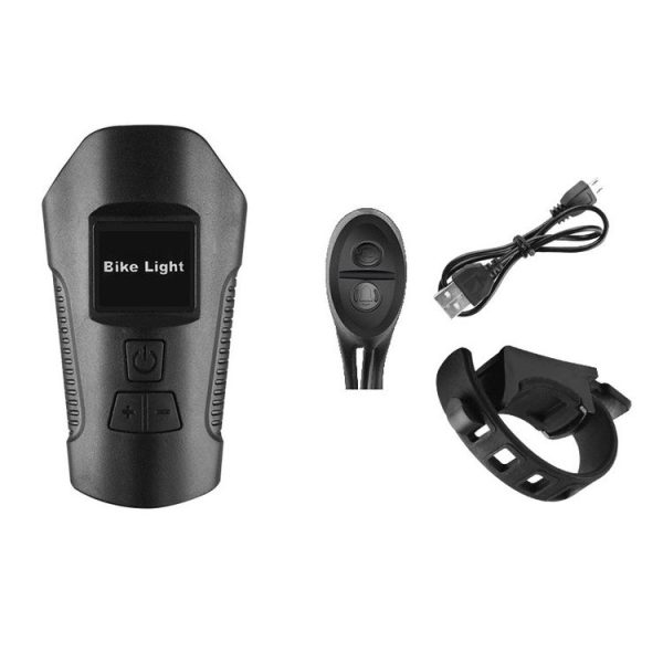 West Biking Night Riding Bicycle Light Bicycle Bell MTB Road Bicycle Light Wired Odometer, Specification: Upgrade Black