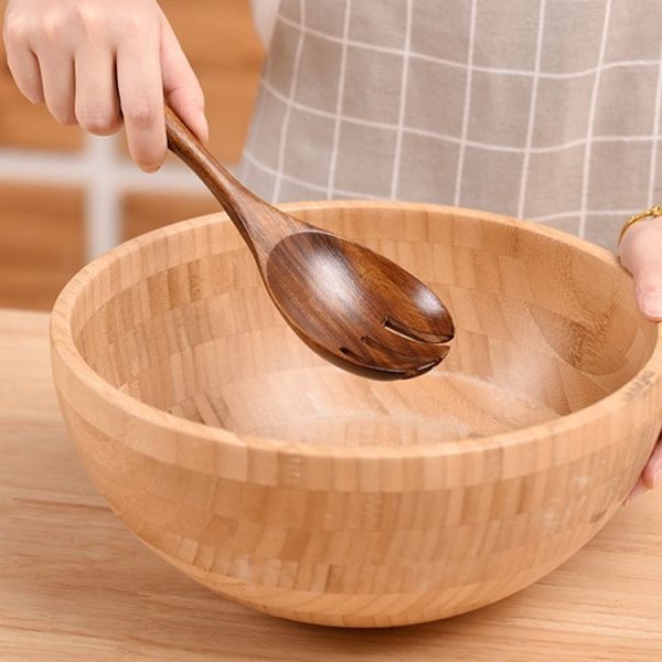 Non-Stick Pot Wood Spoon Teak Scoop Tableware Small Spoon - Image 6