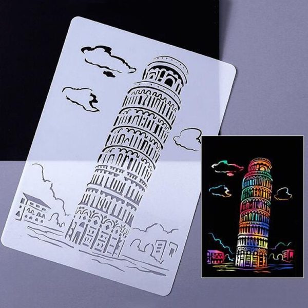 1 Paris Tower Construction Series Painting Template Theme City A4 Label Template - Image 10