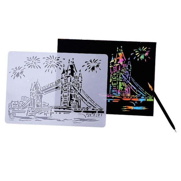 1 Paris Tower Construction Series Painting Template Theme City A4 Label Template - Image 9