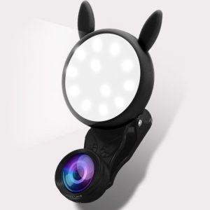 WQ-04 Cartoon Mobile Phone Selfie Beautifying Light (Black)