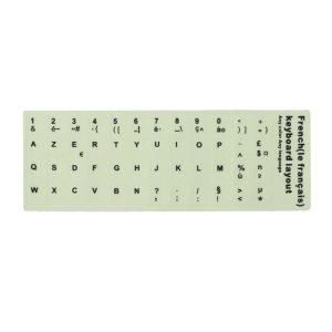 3 PCS Luminous Keyboard Stickers Notebook Desktop Computer Keyboard Stickers (French)