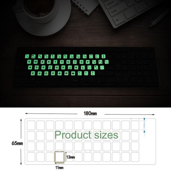 3 PCS Luminous Keyboard Stickers Notebook Desktop Computer Keyboard Stickers (French) - Image 6