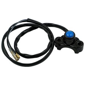 Motorcycle Modification Self-Locking Single Switch Headlight Fog Light Brake Light Emergency Light Switch (Blue Button)