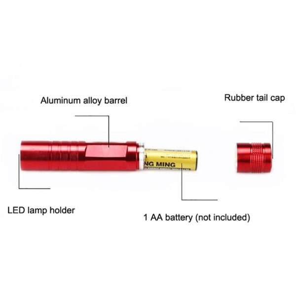 5 PCS LED Mini Strong Light Flashlight Outdoor Emergency Strong Light Keychain Flashlight, Random Colour Delivery (White Box) - Image 4