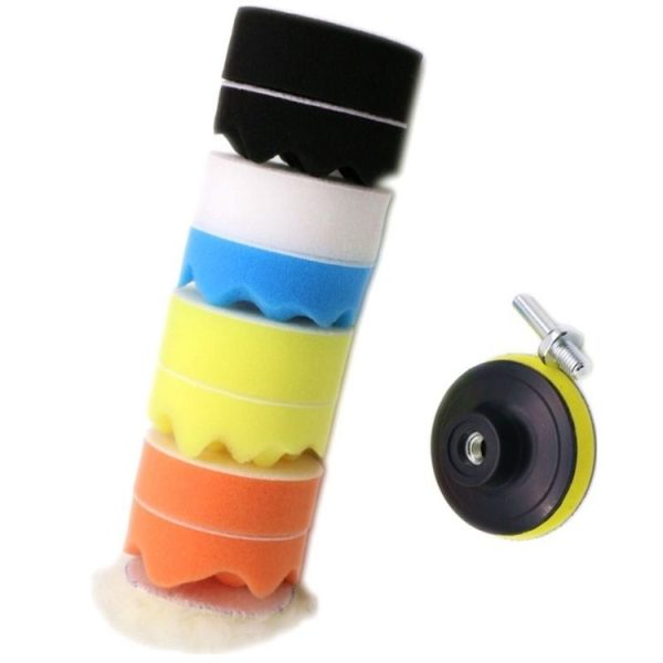 5 Inch 11 In 1 3-7 Inch Car Polishing and Waxing Sponge Plate Sponge Pad Set - Image 2