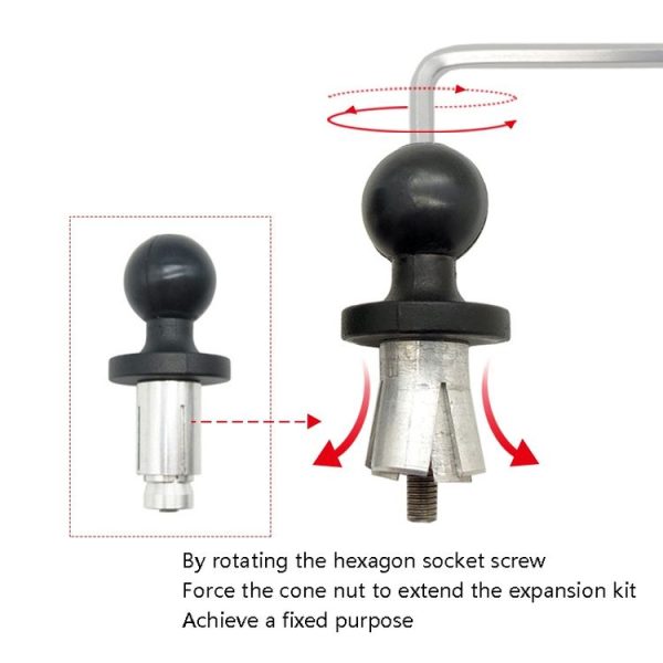 N-P090 Hollow Ball Head Loading Mobile Phone Bracket Handlebar Holder - Image 4