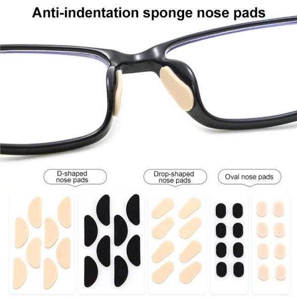20 PCS Glasses Nose Strip Soft EVA Sponge Nose Mat Comfortable No Pressure Mark Does Not Remove Makeup Anti-Height Eye Frame Nose (Water Drops Skin Color 1.0mm) - Image 3