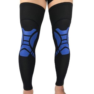 2 PCS Basketball Kneepad Summer Thin Breathable Leggings Cover Outdoor Riding Running Protective Gear, Specification: L (Black Blue)