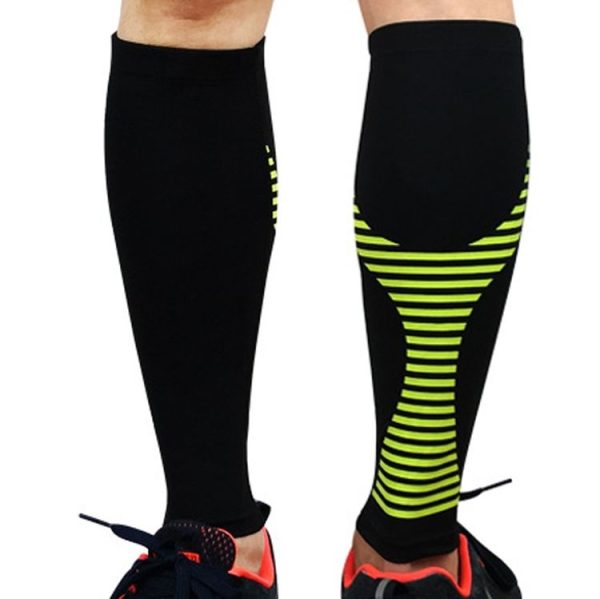 2 PCS Sports Calf Protection Basketball Football Running Leggings Protective Gear High-Elastic Warm Breathable Knee Pads Socks, Specification: XL (Black)