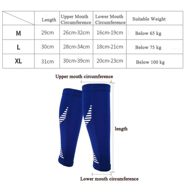 2 PCS Sports Calf Protection Basketball Football Running Leggings Protective Gear High-Elastic Warm Breathable Knee Pads Socks, Specification: XL (Black) - Image 6