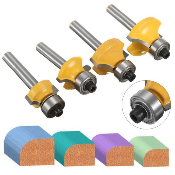 4 PCS / Set 1 / 4 Handle Alloy Fillet Knife Woodworking Trimming Machine Bit - Image 3