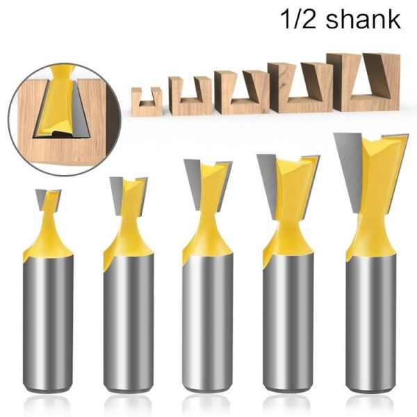 1 / 2 Handle Dovetail Cutter Wood Engraving Small Milling Cutter, Specification: 1 / 2x3 / 8mm - Image 4