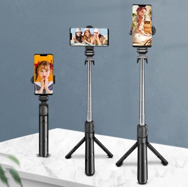 Bluetooth Black XT02 360-Degree Rotating Multi-Function Retractable Mobile Phone Selfie Stick To Shoot Live TV Drama Tripod - Image 3