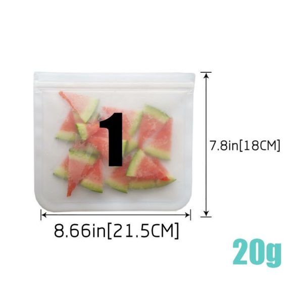 6 in 1 Translucent Frosted PEVA Food Preservation Bag Refrigerator Food Storage Bag Self-Sealing Food Bag Set (NO.1x4+NO.2x2) - Image 3