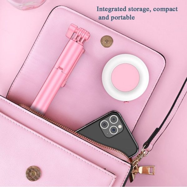MAR-19K Dual Fill Light Selfie Stick Bluetooth Mobile Phone Lazy Bracket Tripod Desktop Live Broadcast Device (Black) - Image 6