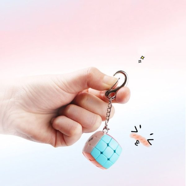 2 PCS Mini Keychain Magic Cube Decompression Toy Pyramid Keychain - Image 3