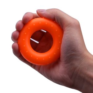 3 PCS Bump Silicone Grip Device Finger Rehabilitation Training Grip Ring, Specification: 50LB(Orange)