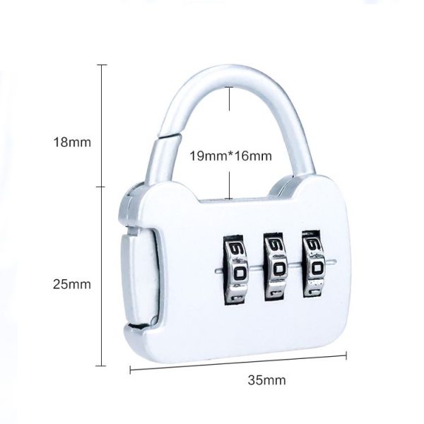6 PCS Xmm-8007 Cartoon Cat Metal Digital Password Lock Mini Small Padlock Mix Color Random Delivery - Image 3