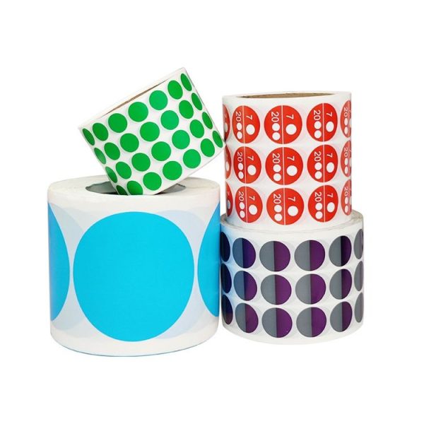 Color High-Viscosity Coated Paper Sticker Round Sticker, Random Color Delivery, Size: Diameter 30mm