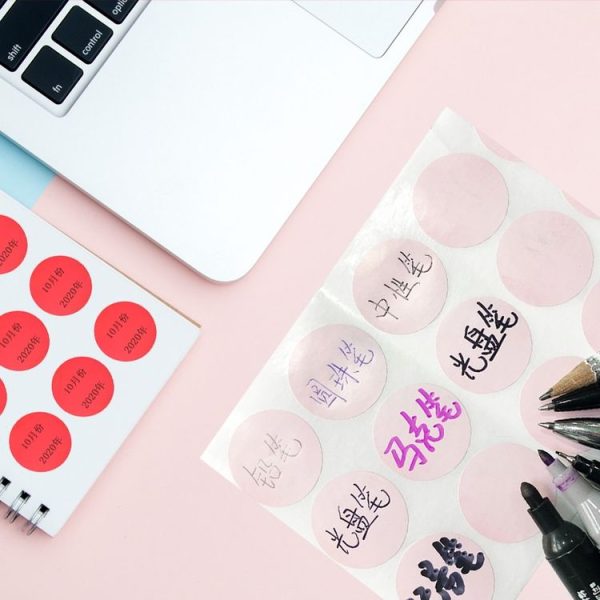Color High-Viscosity Coated Paper Sticker Round Sticker, Random Color Delivery, Size: Diameter 30mm - Image 4