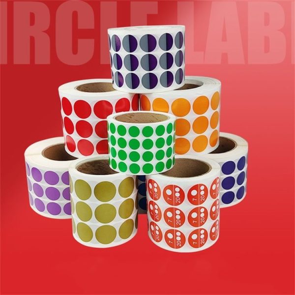 Color High-Viscosity Coated Paper Sticker Round Sticker, Random Color Delivery, Size: Diameter 30mm - Image 5