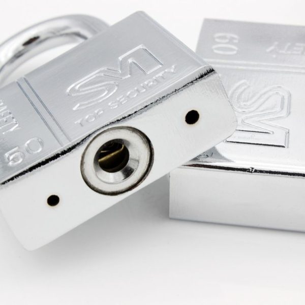 Square Blade Imitation Stainless Steel Padlock, Specification: Short 40mm Not Open - Image 3