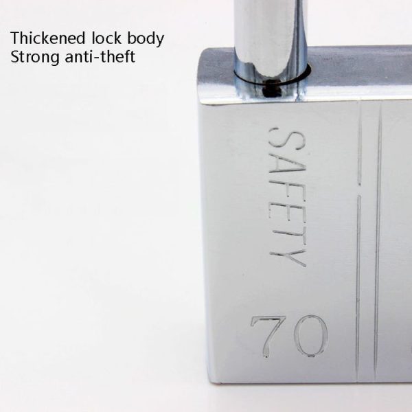 Square Blade Imitation Stainless Steel Padlock, Specification: Short 40mm Not Open - Image 5