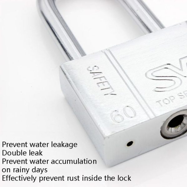 Square Blade Imitation Stainless Steel Padlock, Specification: Short 40mm Not Open - Image 6