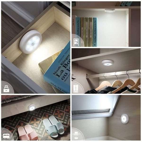 6 LED Home Wardrobe Smart Human Body Sensor Light, Light color: White Light (White) - Image 5