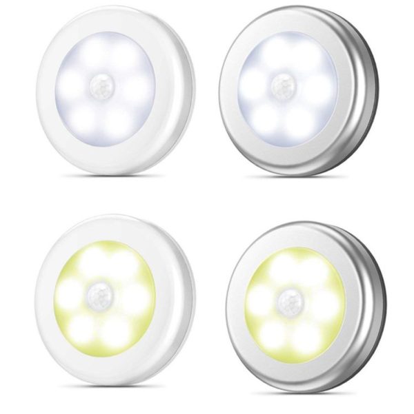 6 LED Home Wardrobe Smart Human Body Sensor Light, Light color: White Light (Silver) - Image 2