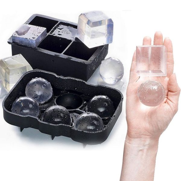 Bar Whiskey Silicone Ice Tray Mold, Specification: 4 Grid Skull (Black) - Image 6