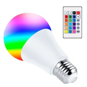 15W Smart Remote Control RGB Bulb Light 16 Color Lamp (White)