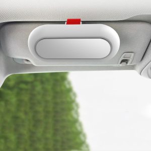 Car Glasses Case Multi-Function Automobile Inner Visor Storage Card (White)