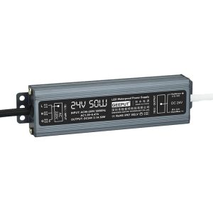 GEEPUT 220V To 24V LED Waterproof Power Supply Switch Transformer, Model: 2.1A 50W