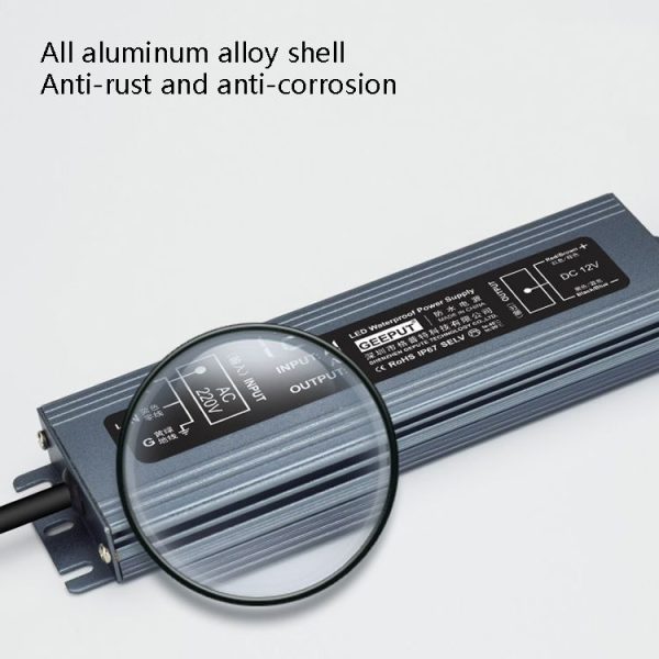 GEEPUT 220V Turn 12V LED Waterproof Power Supply Transformer, Model: 1.67A 20W - Image 5