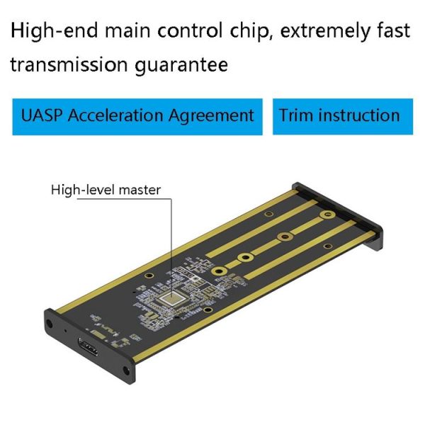 M.2 NVME / NGFF Mobile Hard Disk Box TYPE-C3.1 Notebook External Solid State Drive Box, Style: PC280G NVME Single Cable - Image 5