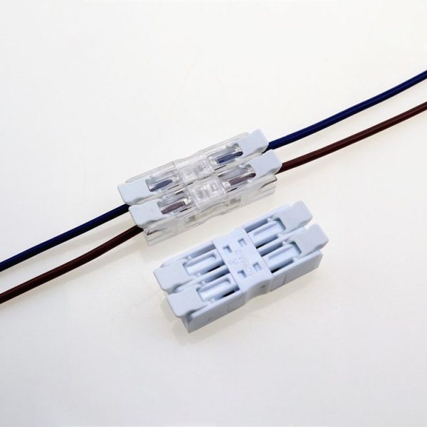 10 PCS Fast Terminal Block 2P Dual Pressing Terminal Connector Spring-Type Un-Lock Screw Connector, Specification: 928-M2 White Narrow - Image 6