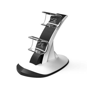 IPLAY HBP-314 Wireless Bluetooth Handle Two-Seater Charger For PS5 (White)