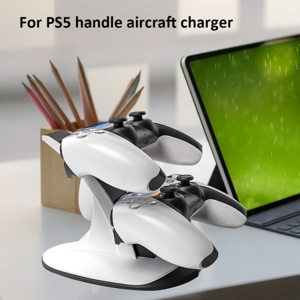 IPLAY HBP-314 Wireless Bluetooth Handle Two-Seater Charger For PS5 (White) - Image 7
