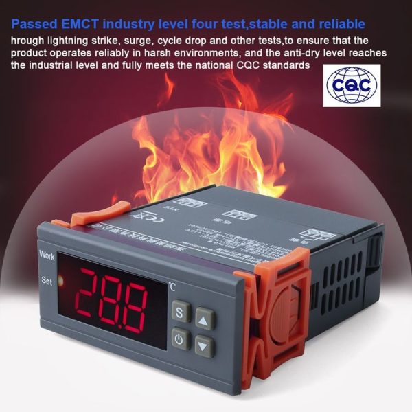 MH-1210W Digital LCD Temperature Controller Thermocouple Thermostat Regulator with Sensor Termometer, Temperature Range: -50 to 110 Degrees Celsius - Image 6
