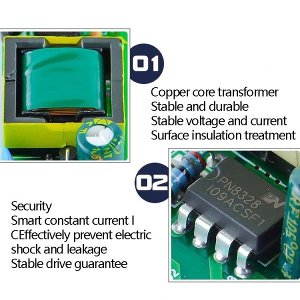 25-36W Two-Color Isolation Drive Power Supply 85-265V Wide Pressure Bulb / Downlight / Ceiling Light Drive Power Supply - Image 5