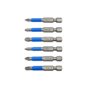 6PCS / set 50mm Strong Magnetic Hand Drill Screwdriver Mouth Anti-Slip Screwdriver Bit