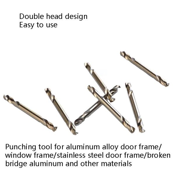 5pcs M35 Cobalt-Containing Twist Drill Bit High-Speed Steel Double Head Metal Steel Plate Expansion Hole Drill, Model: Double Head 3.2mm - Image 3