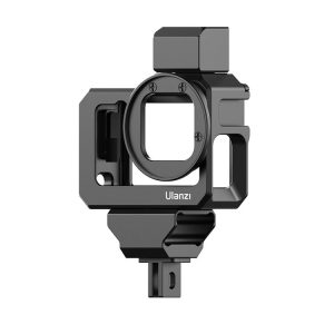Ulanzi G9-5 Metal Vlog Case Housing Camera Cage with Dual Cold Shoes for GoPro HERO10 Black / HERO9 Black (Black)