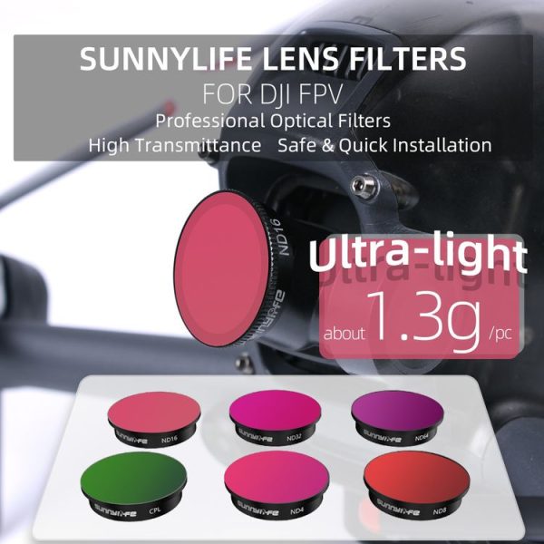 Sunnylife Camera Lens Filters For DJI FPV, Model: ND32 - Image 2