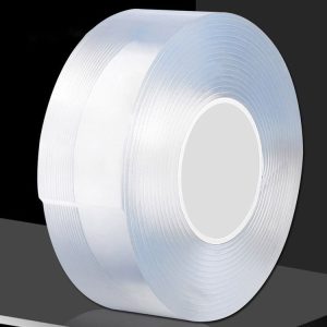 1x30x2000mm Transparent Double-Sided Adhesive Nanotic Tape Water Washing Non-Trace Tape
