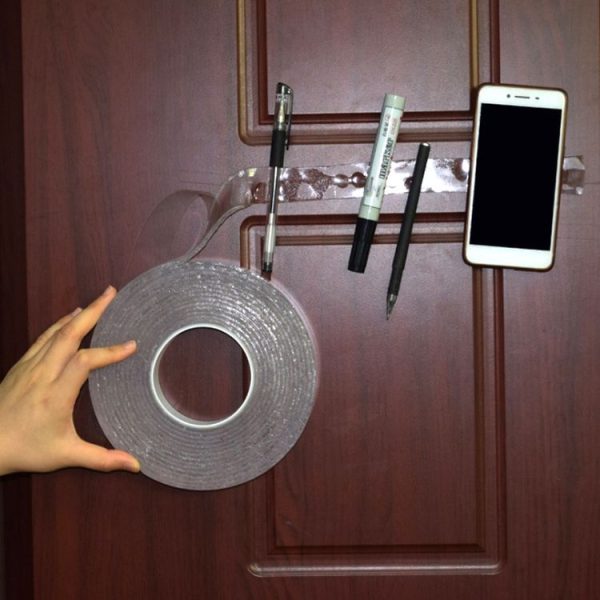 2x30x5000mm Transparent Double-Sided Adhesive Nanotic Tape Water Washing Non-Trace Tape - Image 7