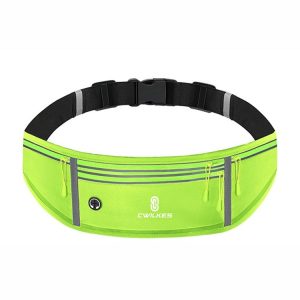 CWILKES MF-008 Outdoor Sports Fitness Waterproof Waist Bag Phone Pocket, Style: Four Pockets (Fluorescent Green)