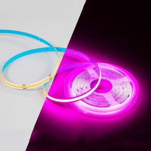 1m 24V 320 Beads 12W 8mm Wide COB Adhesive Decorative LED Light Strip, Style: Purple (Color Monochromatic)